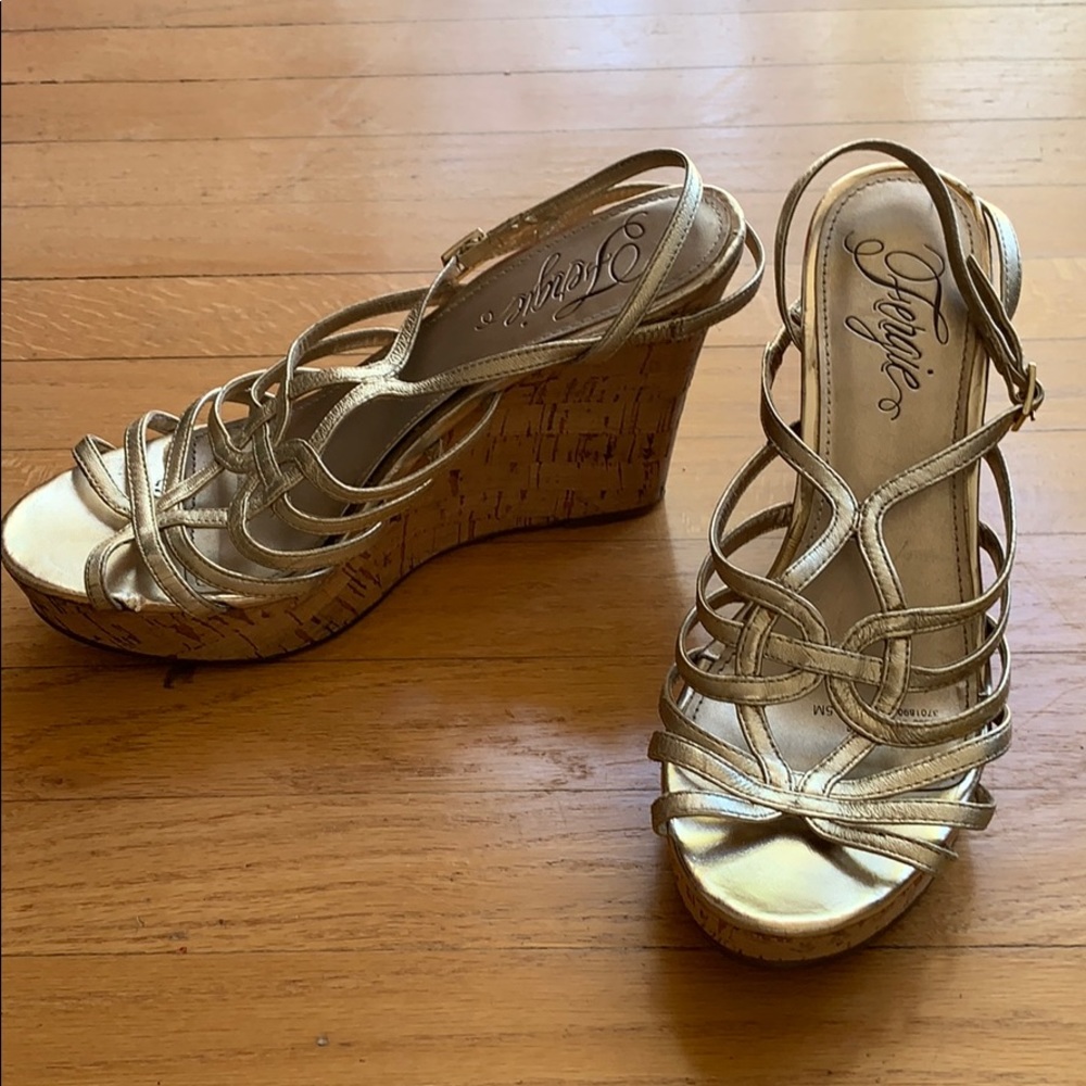Silver Leather Wedges by FERGIE
